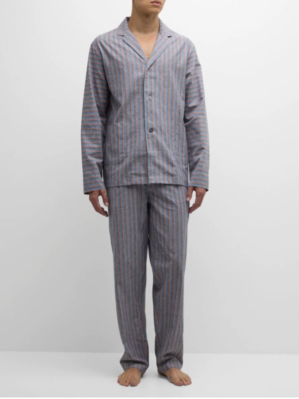 Paul Smith Men's Cotton-Linen Long Pajama Set